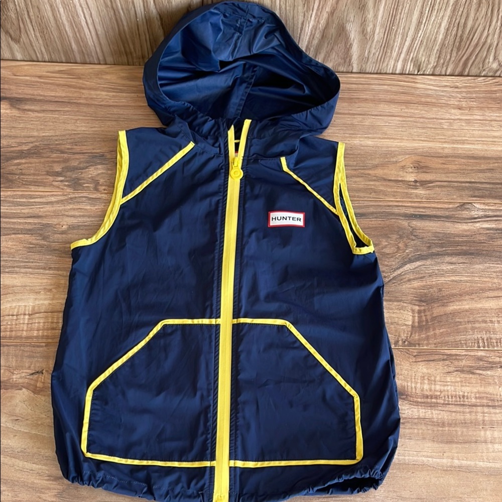 Pre-owned Hunter For Target Kids Unisex Hooded Windbreaker Navy XS (4 / 5)